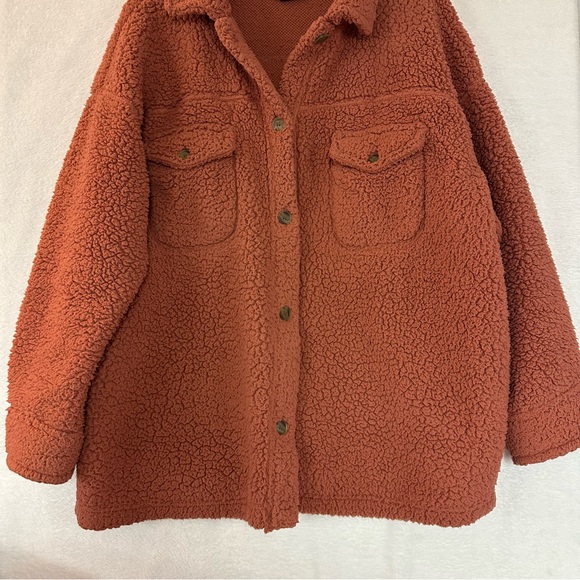 32 Heat Rust Sherpa Jacket size XL / XXL Women - Picture 3 of 13